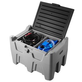 VEVOR Portable Diesel Tank, Separated 106 Gal Diesel & 8 Gal DEF Storage Tank, Leakproof Fuel Transfer Tanks with Pump & 13 Ft Hose, 10 GPM Flow