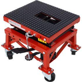 Metal Jack Lifting Foot Pedal Wheels (Option: Red)
