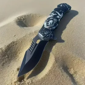 Portable Folding Knife For Camping, Hunting, Fishing, Hiking. With Broken Glass Function, Pocket Clip. A Gift For My Father. (Option: Style3)