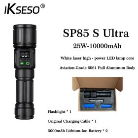 Multi-functional High-power Telescopic Zoom Flashlight With Side Light (Option: Ultra)