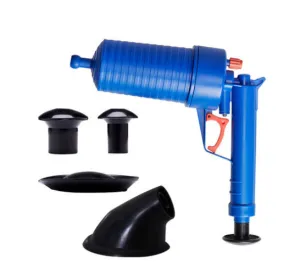 Toilet Piston Tool Set, Pneumatic Sewer Blaster, Sink Piston, Sewer Clog Removal Tool For Sinks, Toilets, Bathrooms, Showers, Kitchens, Clogged P (Option: Blue)