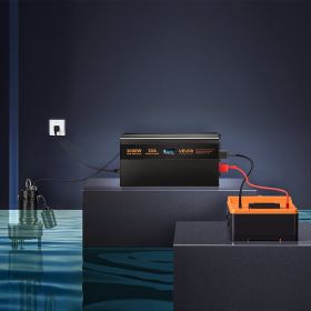 Sump Pump Battery Backup System 3000W LCD Auto Switches To Battery Inverter (Option: Black)