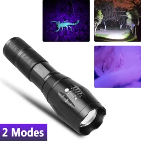 2 IN 1 LED Flashlight UV  White Zoomable LED Flashlight Detection Lamp TK And TMEU For Self-pickup (Option: defaulttitle)