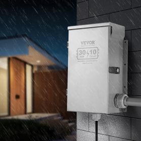 Manual Transfer Switch 30A Generator Transfer Switch Kit NEMA 3R 7500W 120/240V (Option: Natural)