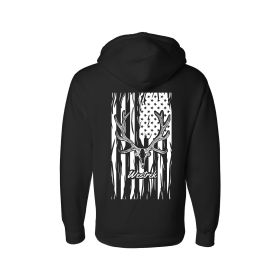 Black Skull Elk Distressed Stars N Stripes (size: small)