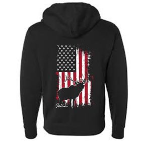 WT Elk Flag Hoodie (size: XL)