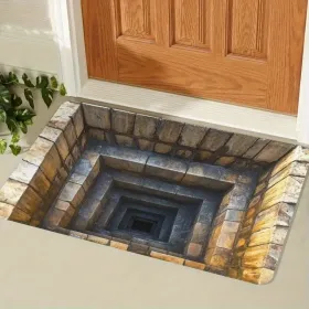 3D Optical Illusion Doormat - Non-slip Rubber Backing, Easy To Clean And Durable, Suitable For Indoor/outdoor Use, Fantastic Stone Step Design, P (Option: 3018)