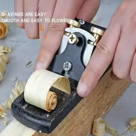 One Traditional Handheld Woodworking Double Line Planer, Adjustable Woodworking Bird Planer, Double Nut Adjustable Woodworking Planer, Equipped W (Option: medium)