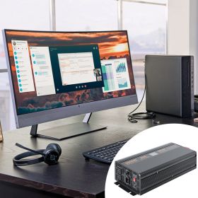 2000W Sump Pump Battery Backup System, LCD Display, Auto Switches To Battery Inverter Power For Continuous Sump Pump Operation, Sump Pump Battery (Option: Black)