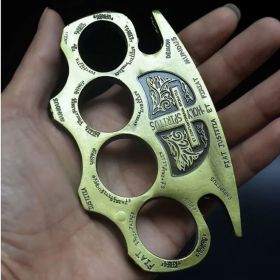 Bronze Colored Finger Tiger Defensive Buckle Four Finger Boxing Set (Option: 1pcs)