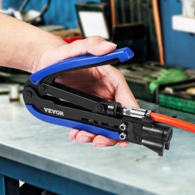 Coax Cable Crimper Kit Coaxial Cable Compression Tool Kit With Crimp Tool (Option: Multicolor)